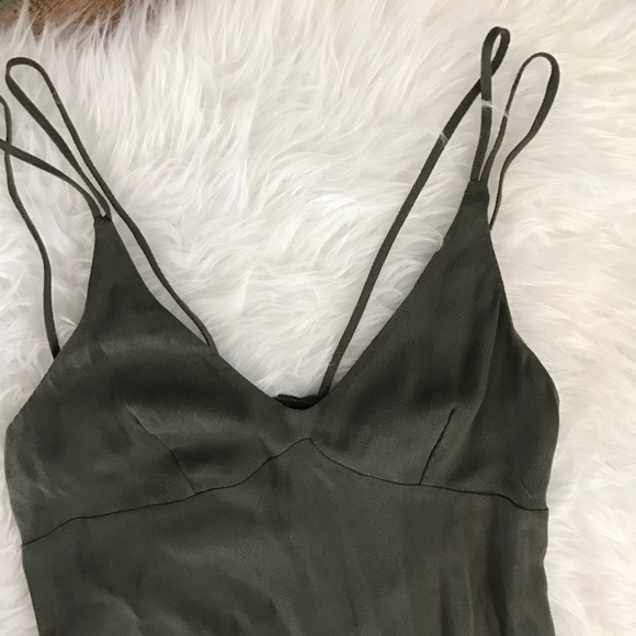 Urban Outfitters • Olive Double Strap Slip Dress - Picture 4 of 8